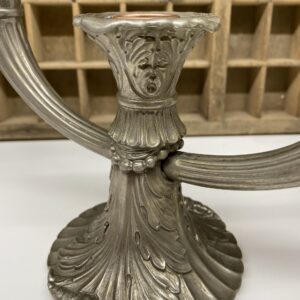 Coppia candelabri peltro anni '50 6